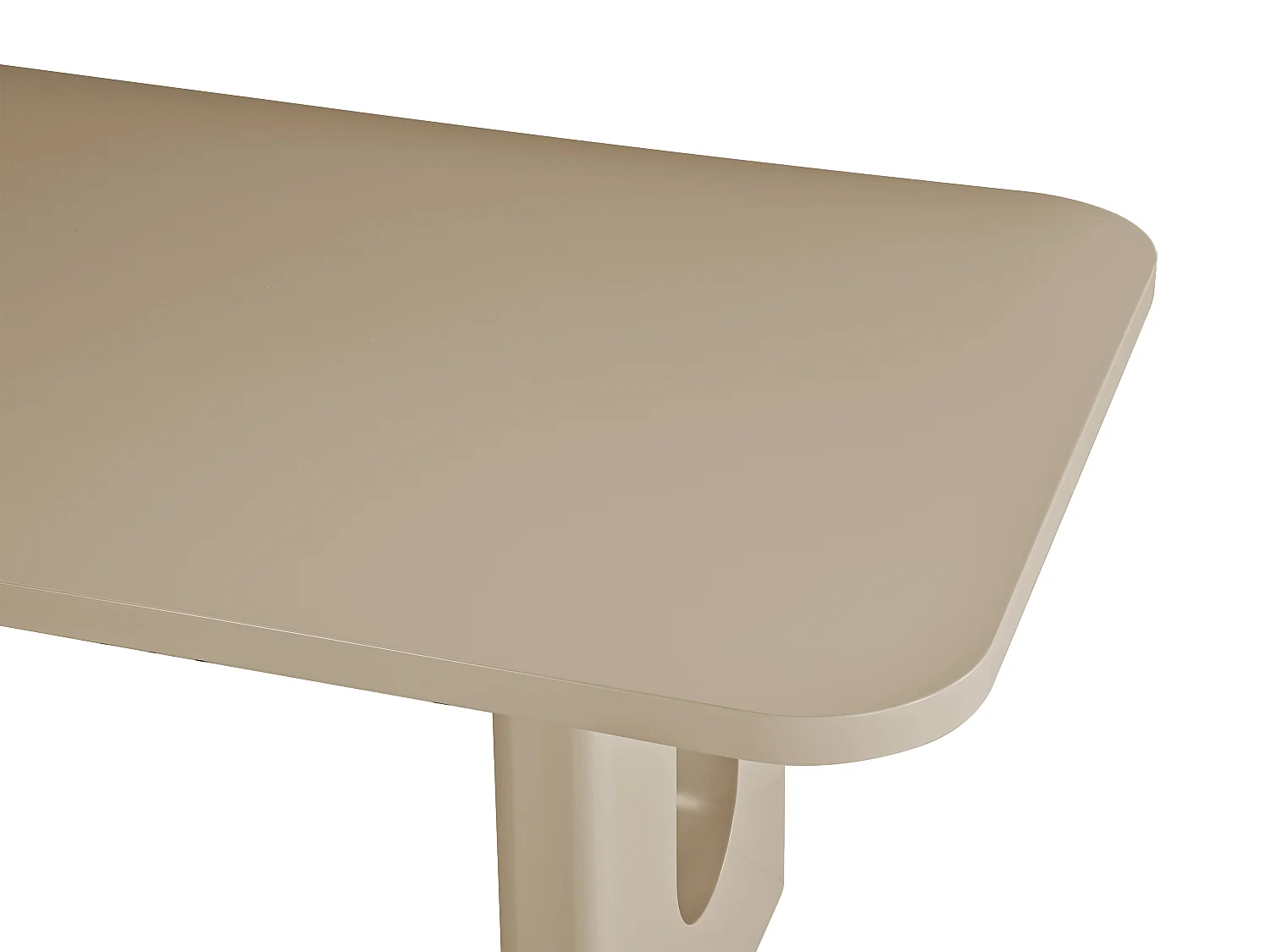 Table à manger 8 personnes en MDF - Taupe - NAKONI