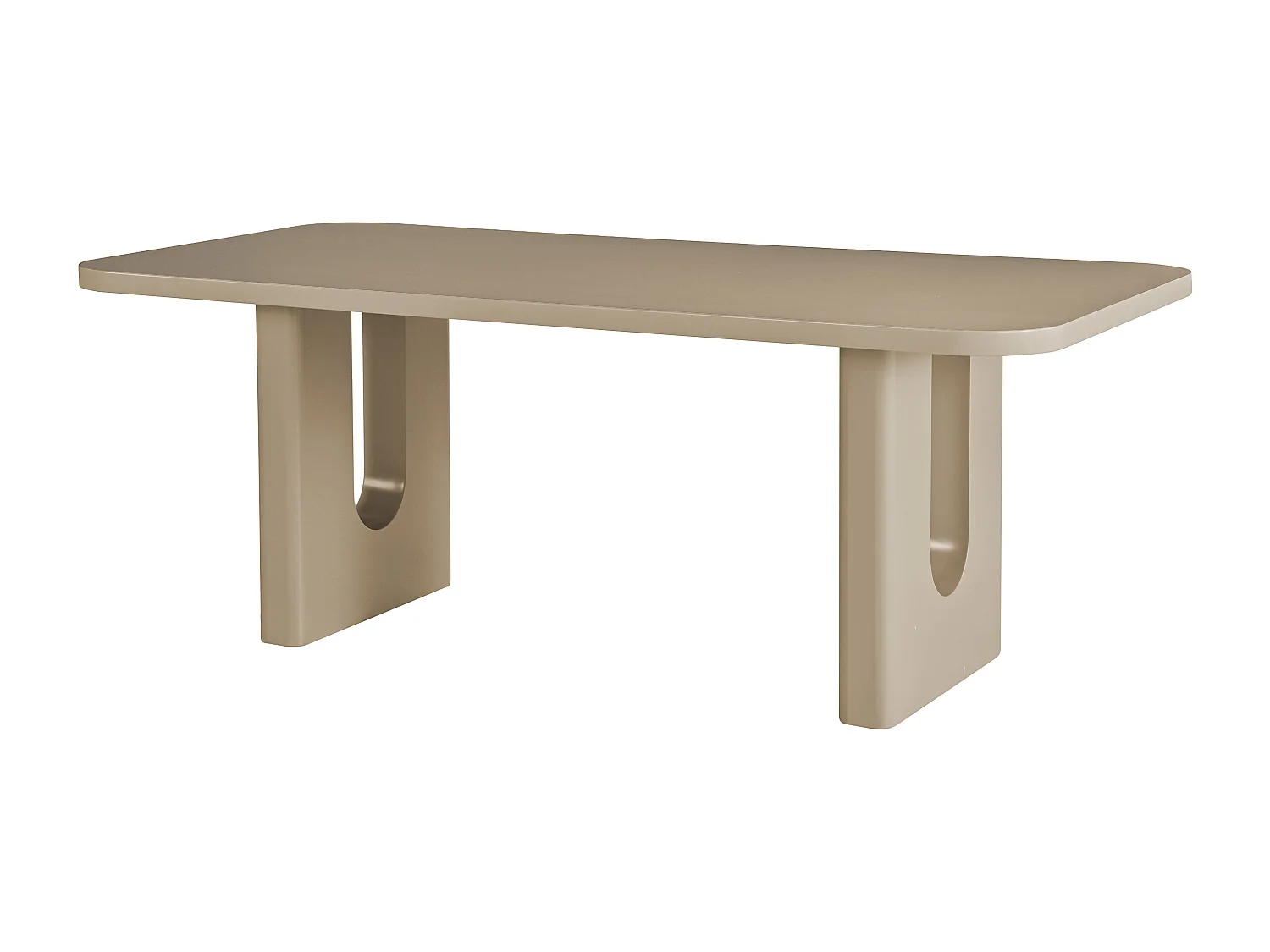 Table à manger 8 personnes en MDF - Taupe - NAKONI