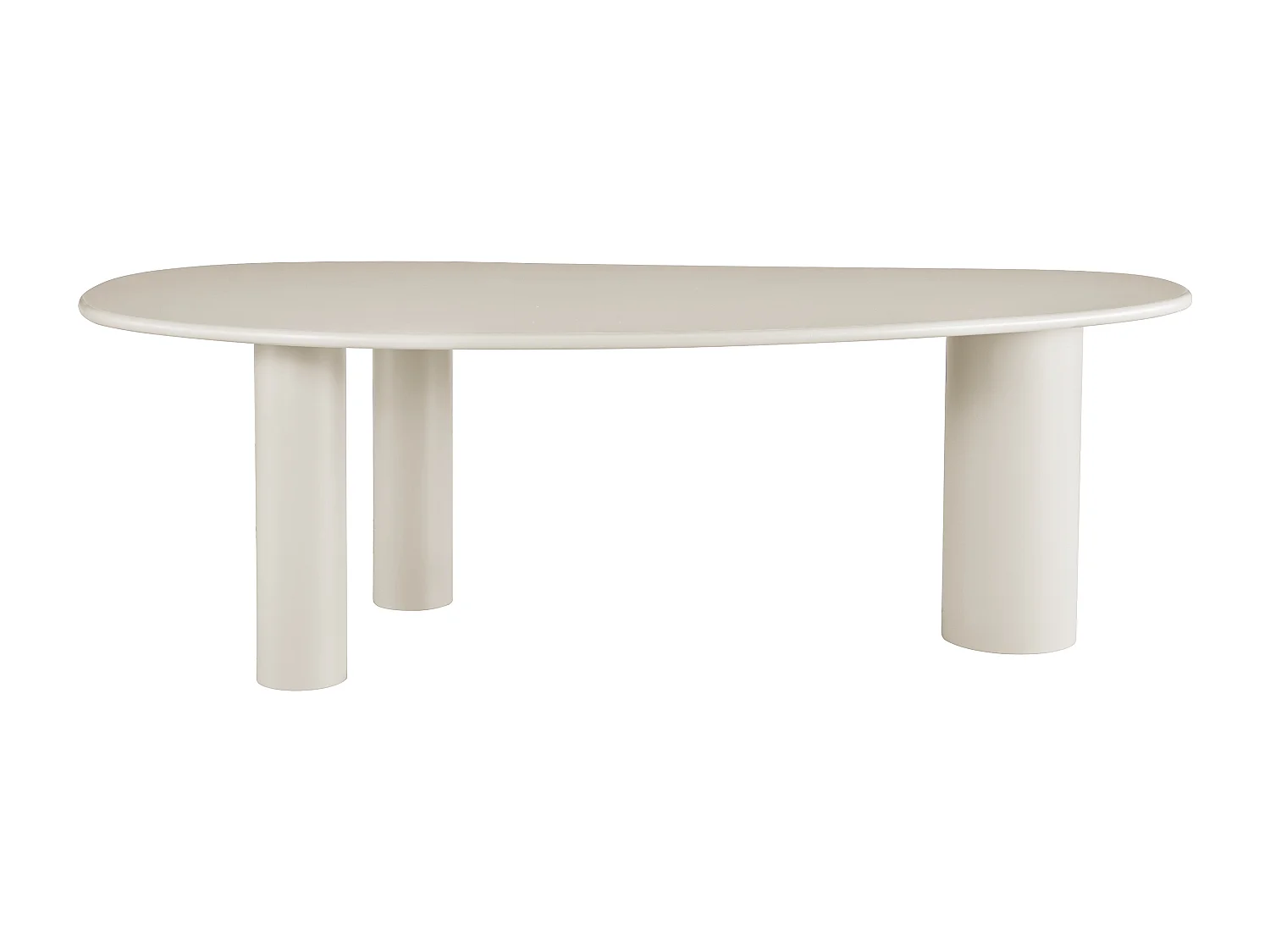 Table à manger 8 personnes en MDF - Beige - OLASKO