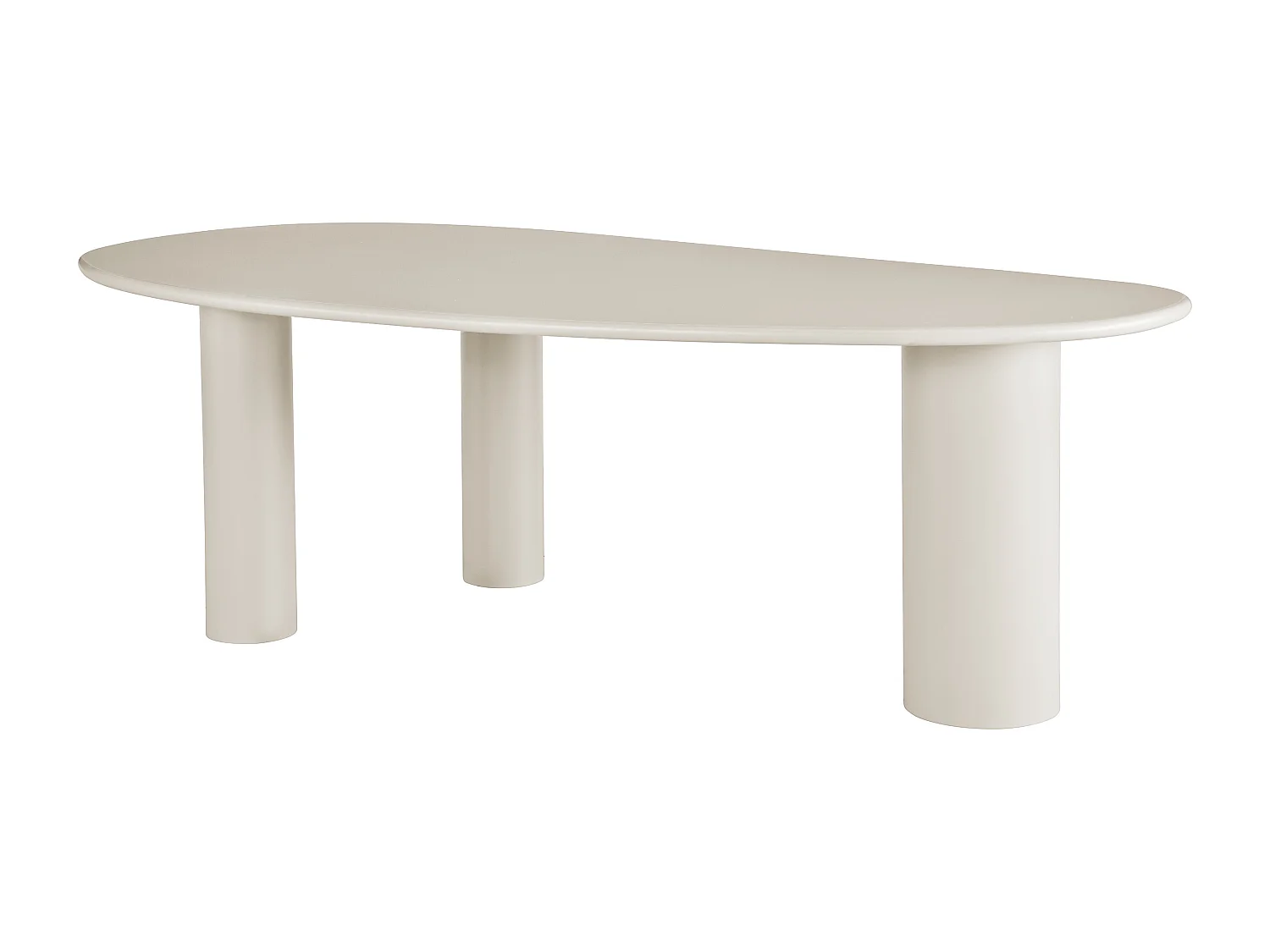 Table à manger 8 personnes en MDF - Beige - OLASKO