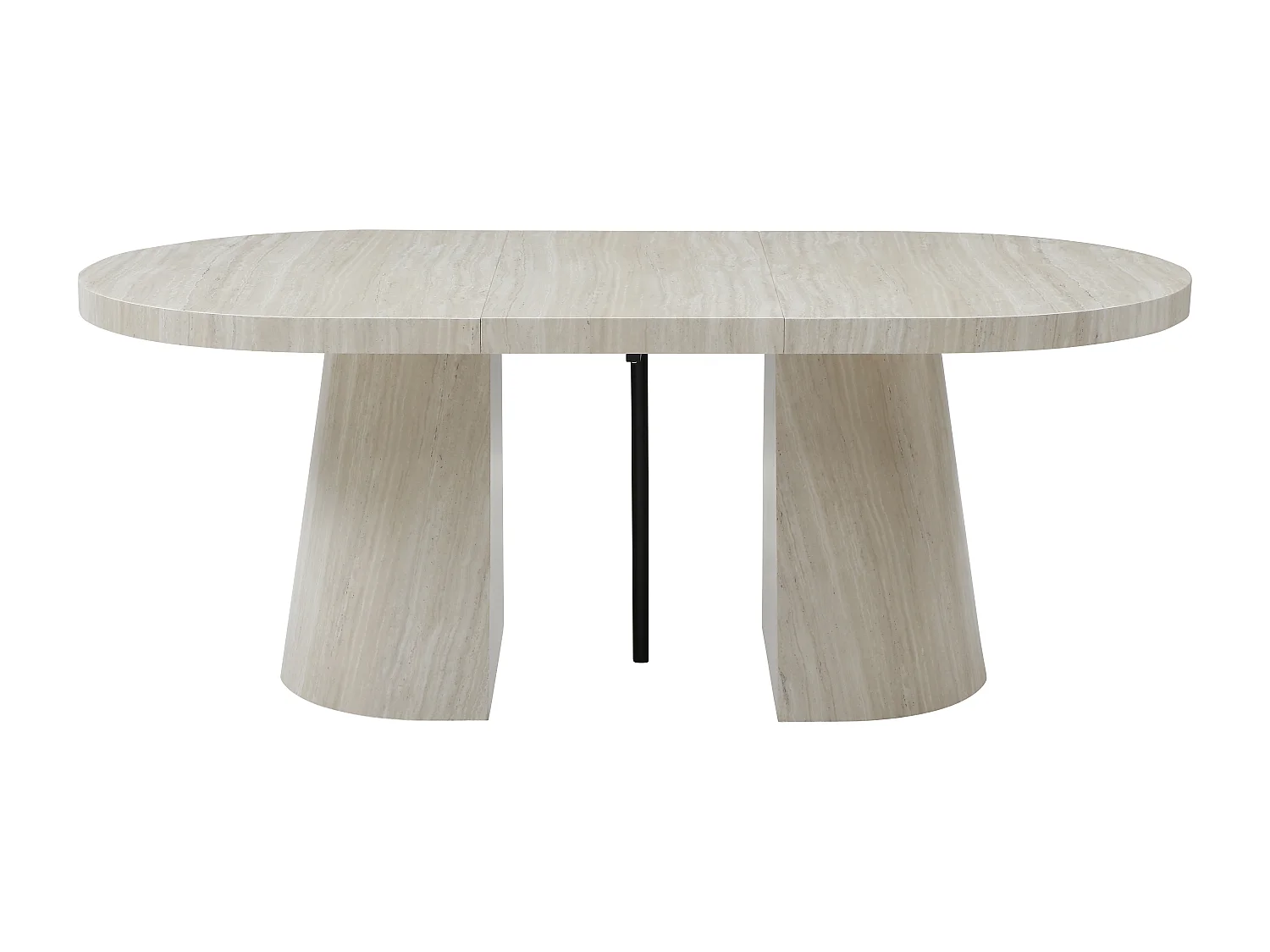 Tavolo da pranzo allungabile da 6 a +12 persone in MDF Effetto travertino beige - CLOEVA