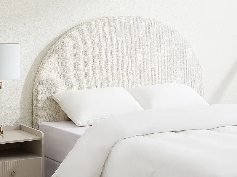 Tête de lit 180 cm - Tissu texturé - Beige - PANIOTI