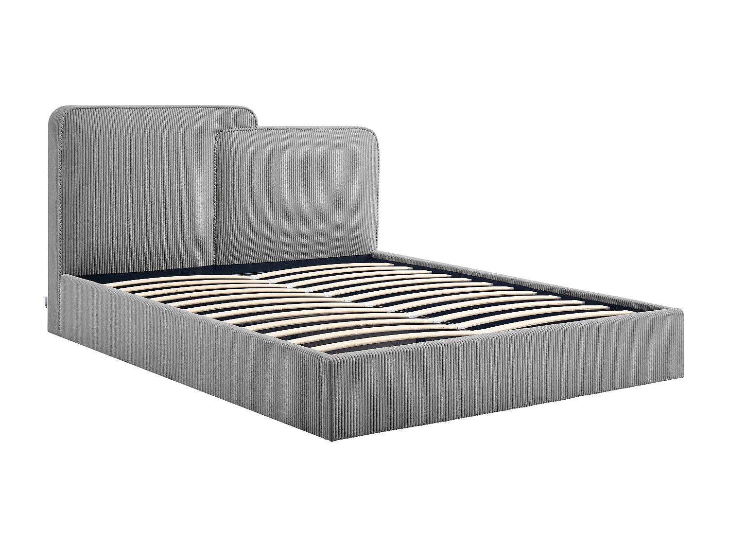 Bett mit Stauraum 160 x 200 cm – Cordvelours – Grau – NAYOLA günstig online kaufen