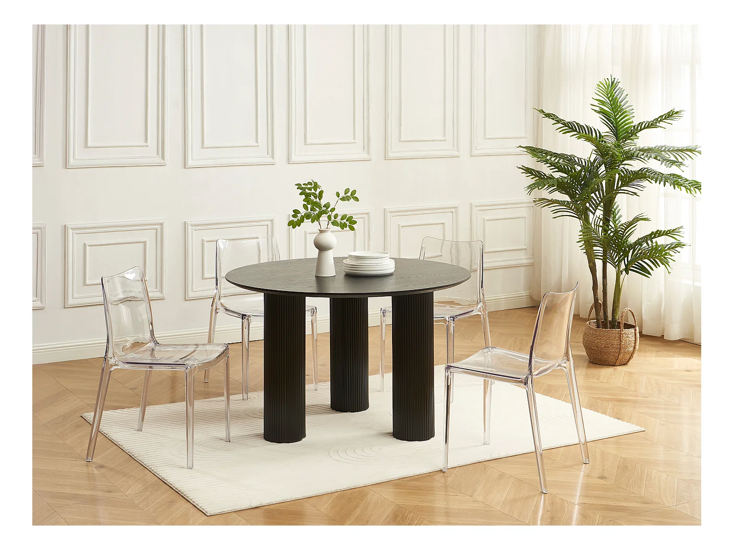 Sett med 6 stoler i polykarbonat - Krystallklar - RANZAKA