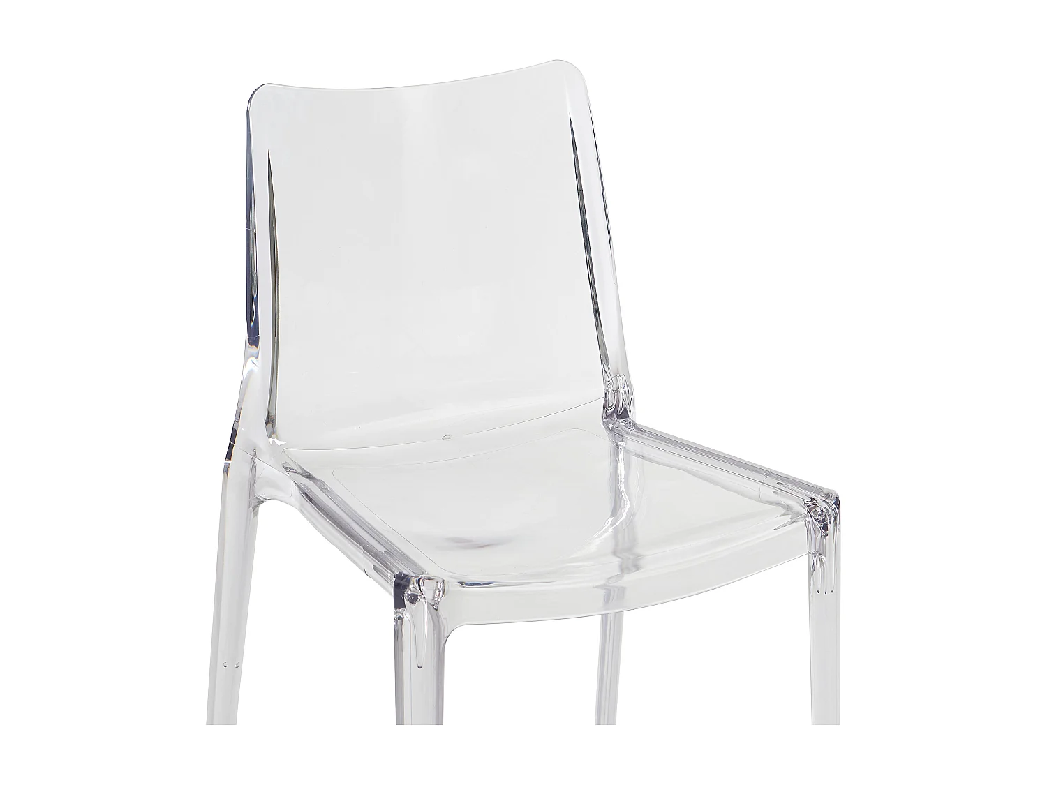 Zestaw 6 krzeseł z poliwęglanu - Kryształowy - RANZAKA