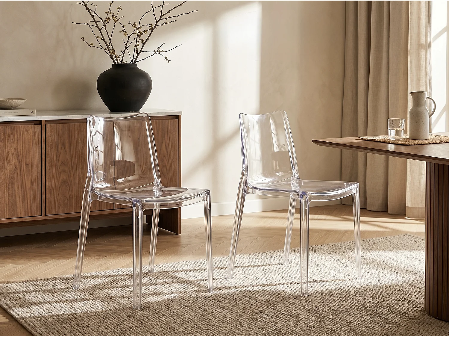 Stuhl 6er-Set - Polycarbonat - Kristall - RANZAKA