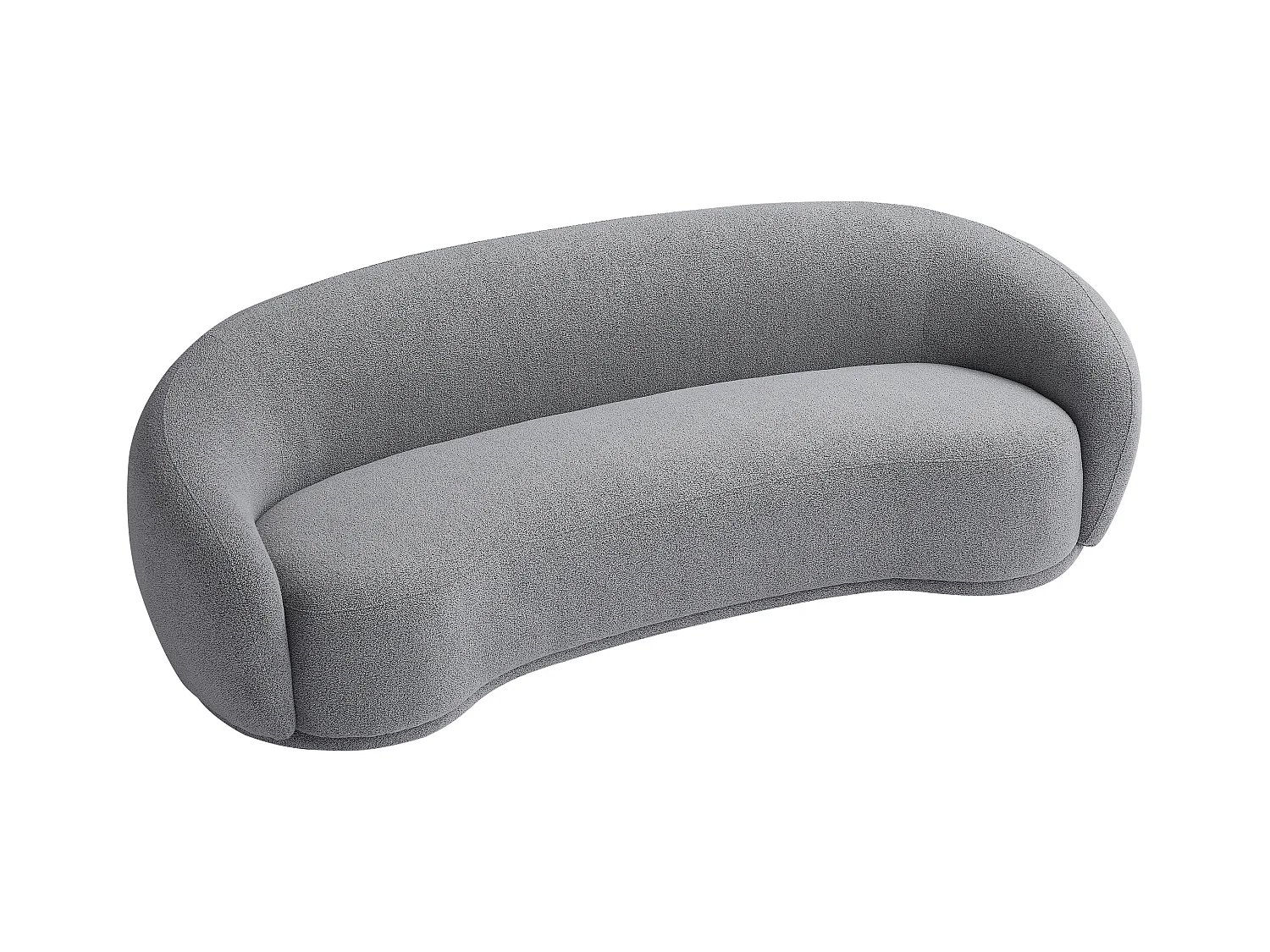 3-sits soffa och fåtölj i grått bouclé-tyg BOVANA av Pascal Morabito