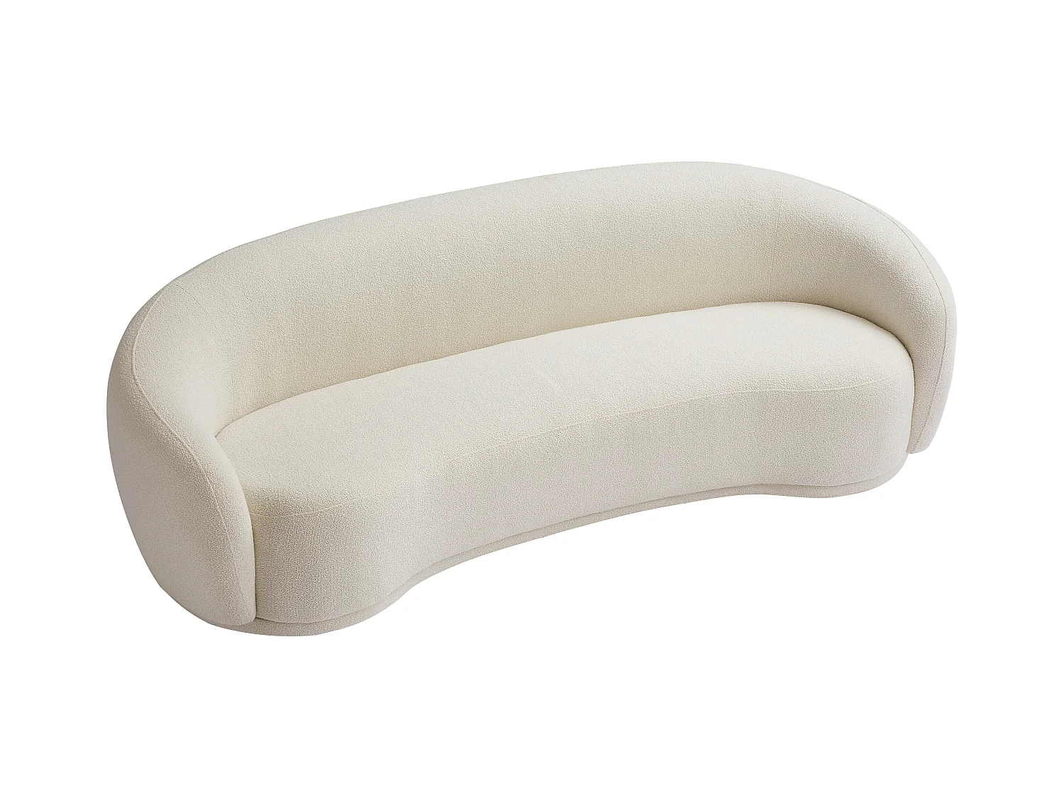 3-seters sofa og lenestol i elfenbenhvit boklestoff BOVANA av Pascal Morabito