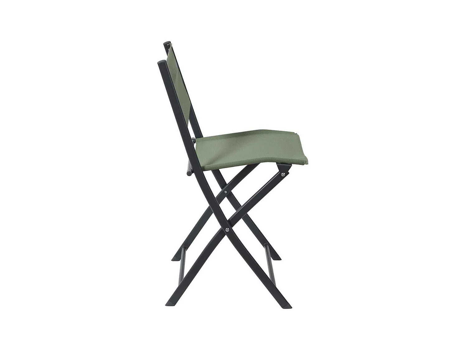 Lot de 4 Chaises de Jardin Pliantes Kaki - SANAE