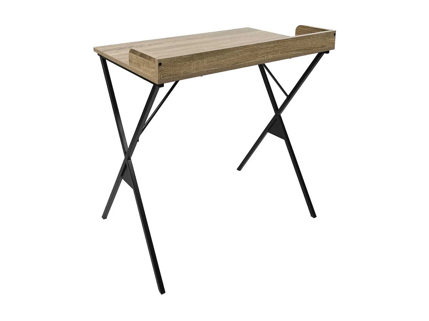 Bureau structure métallique plateau aspect bois - DARA