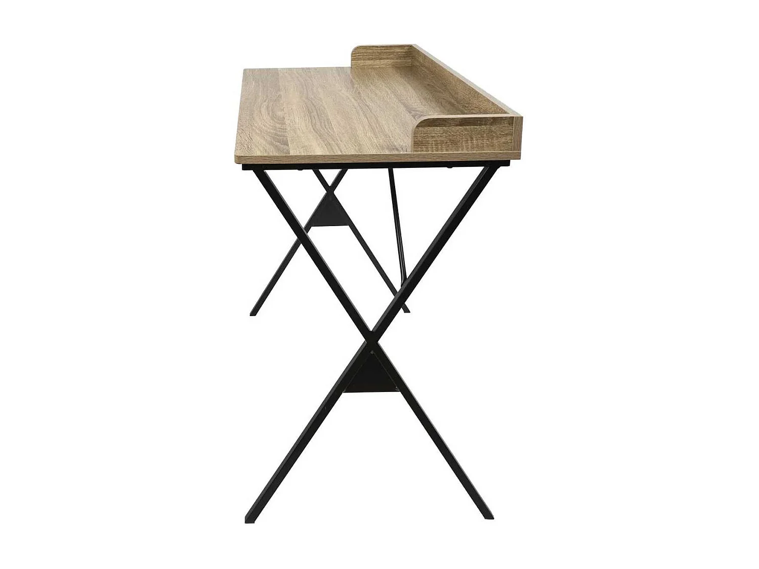 Bureau structure métallique plateau aspect bois - DARA