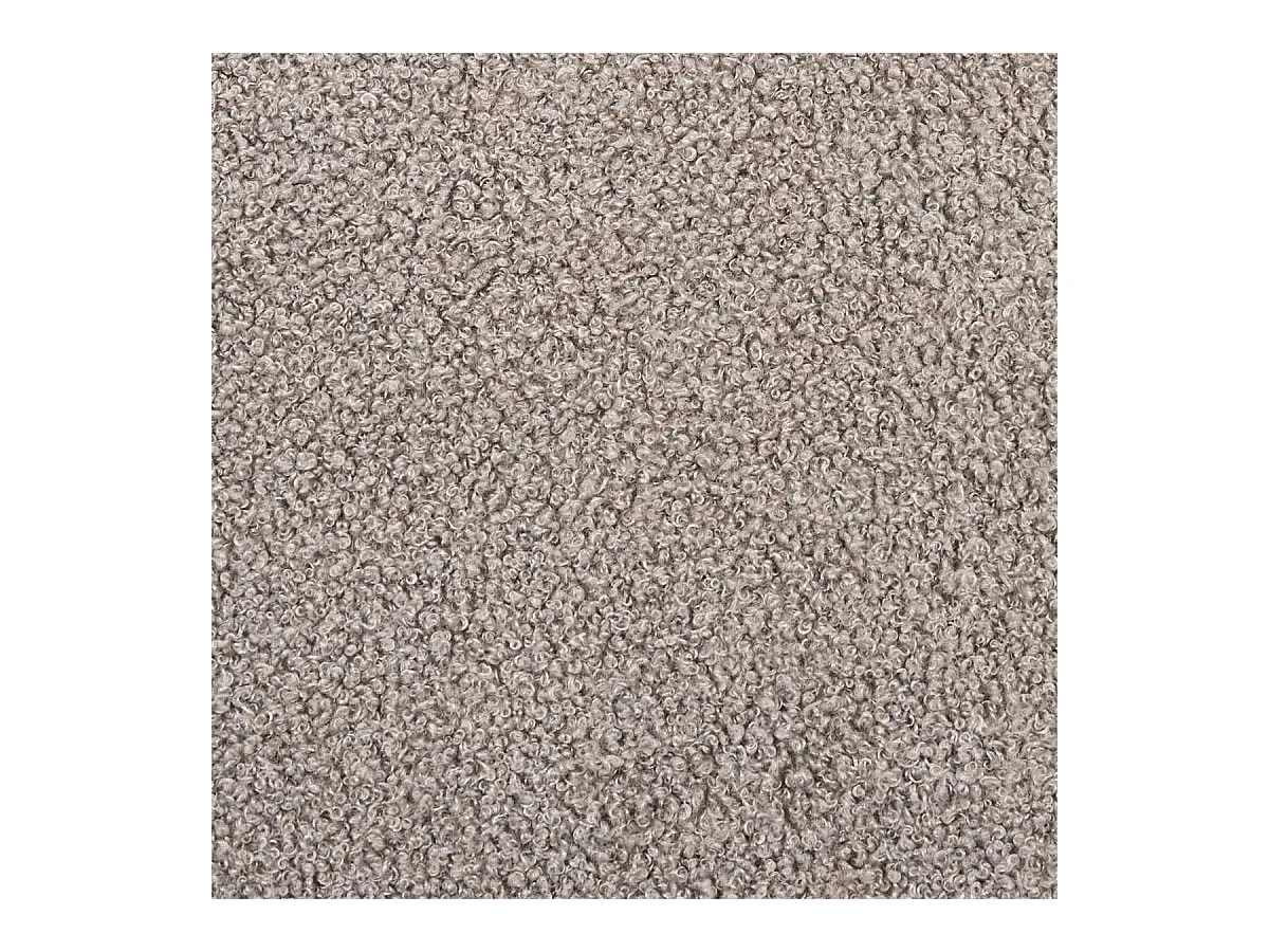 Fauteuil de salon en tissu bouclette taupe pieds en bois d'hévéa - REGINA