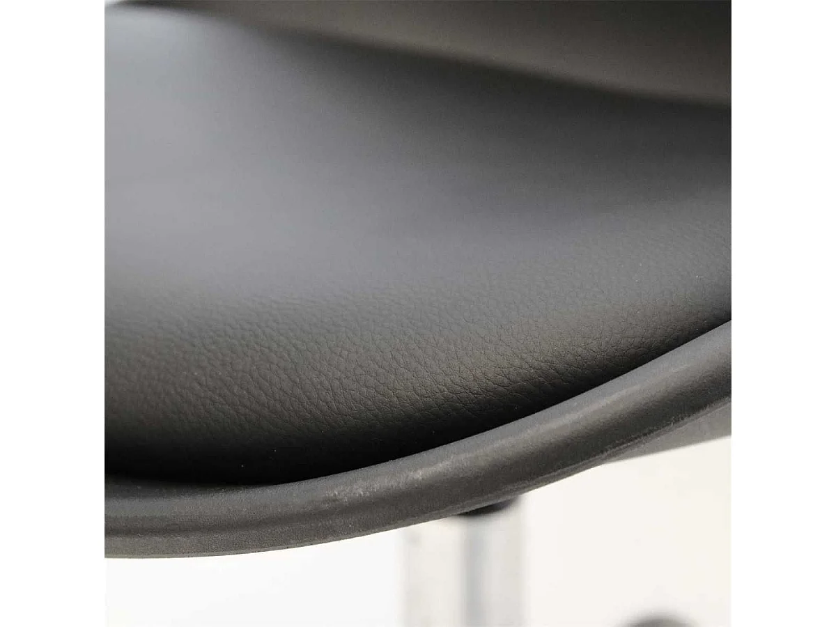 Chaise de bureau à roulettes noire assise polypropylène - REIKI