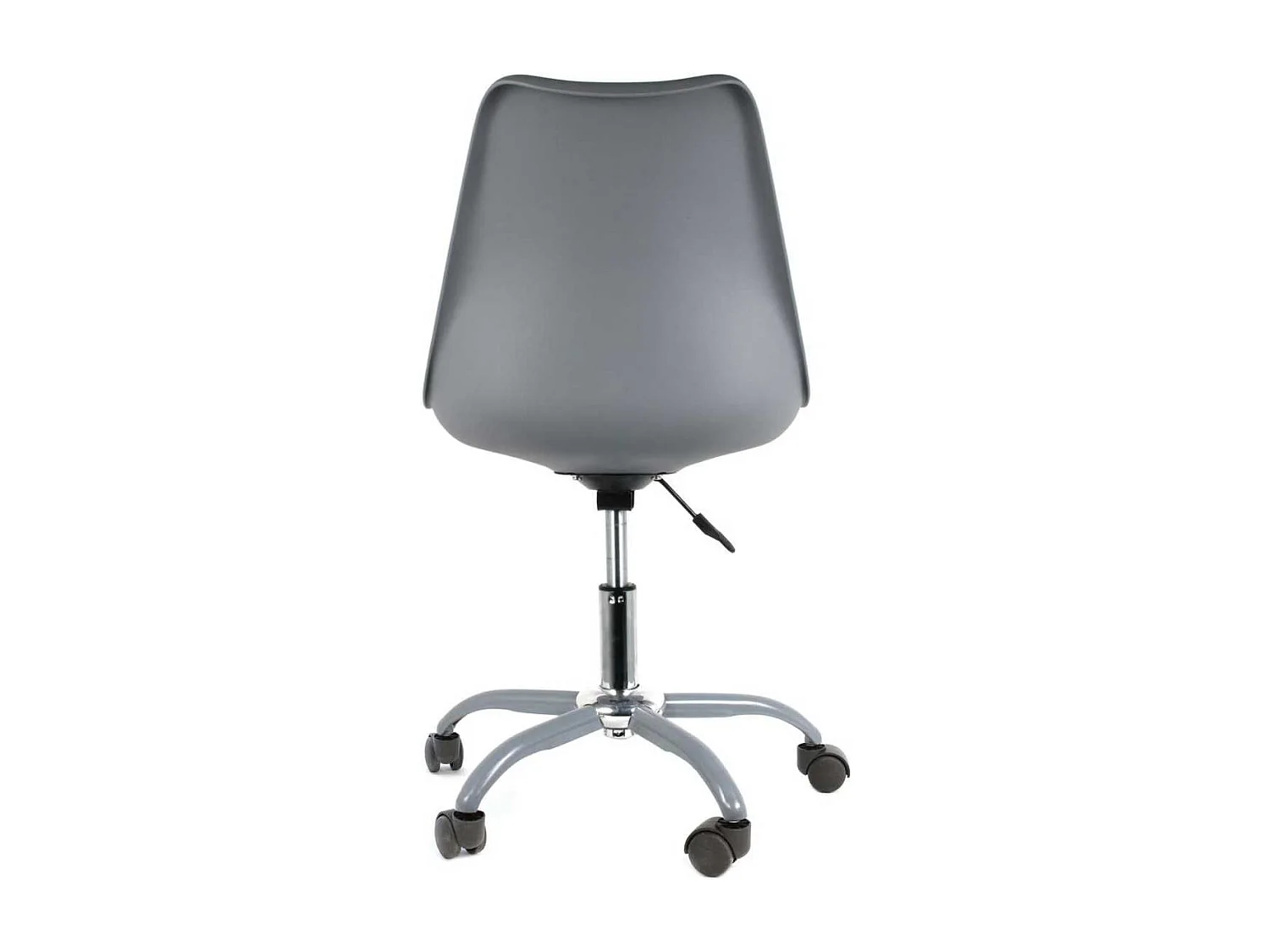 Chaise de bureau à roulettes grise assise polypropylène - REIKI