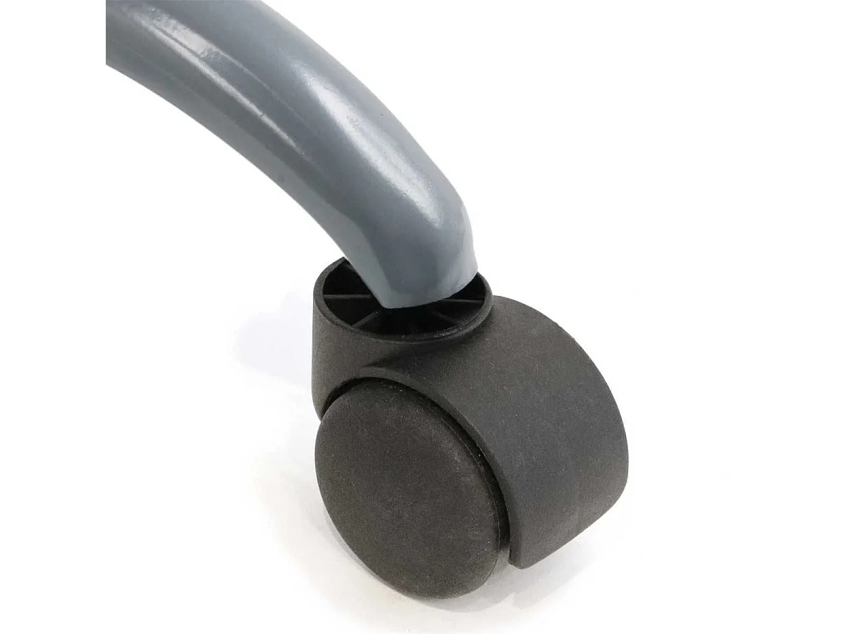 Chaise de bureau à roulettes grise assise polypropylène - REIKI