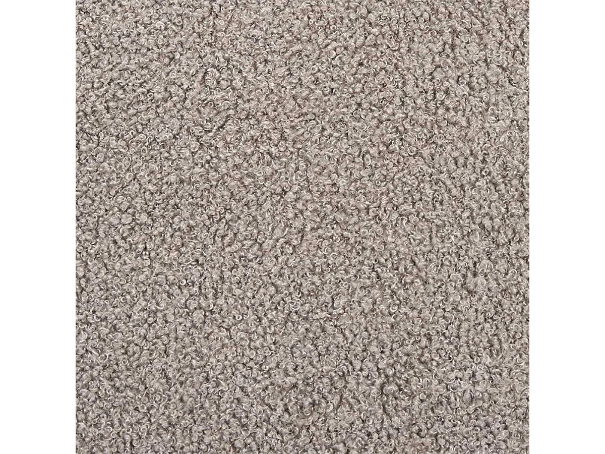 Pouf en tissu bouclette taupe - REGINA