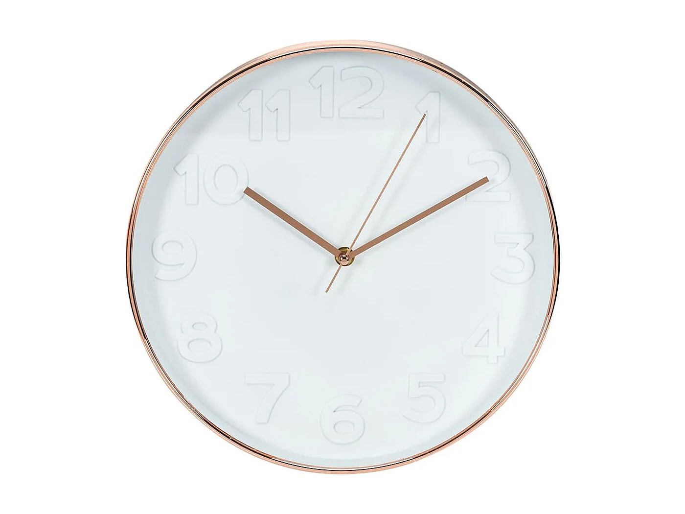 Horloge Murale Ronde Blanche et Rose Gold - MELINA