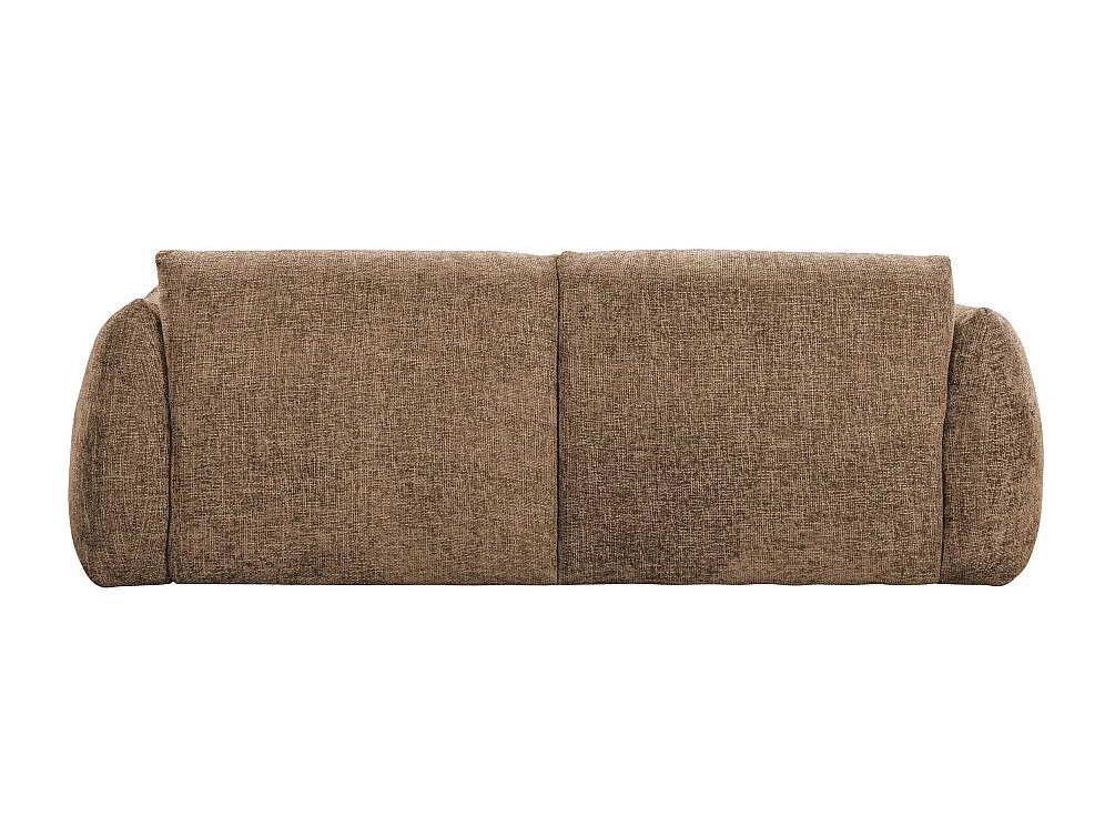 Bocca - Canapé droit 3 places en tissu à dossier capitonné - Bronze