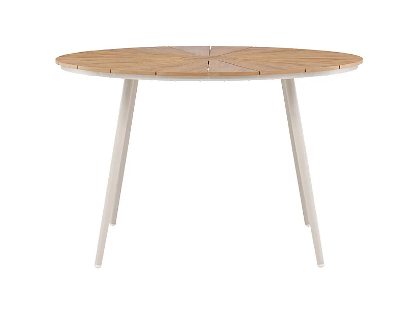 Table de Jardin Design "San Vito" 120cm Beige & Naturel