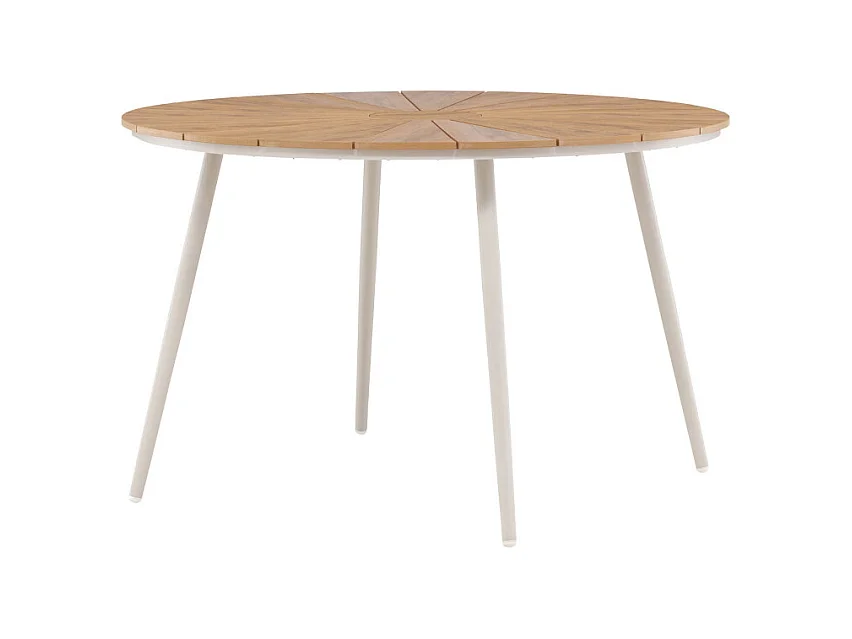 Table de Jardin Design "San Vito" 120cm Beige & Naturel