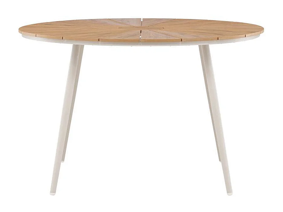 Table de Jardin Design "San Vito" 120cm Beige & Naturel