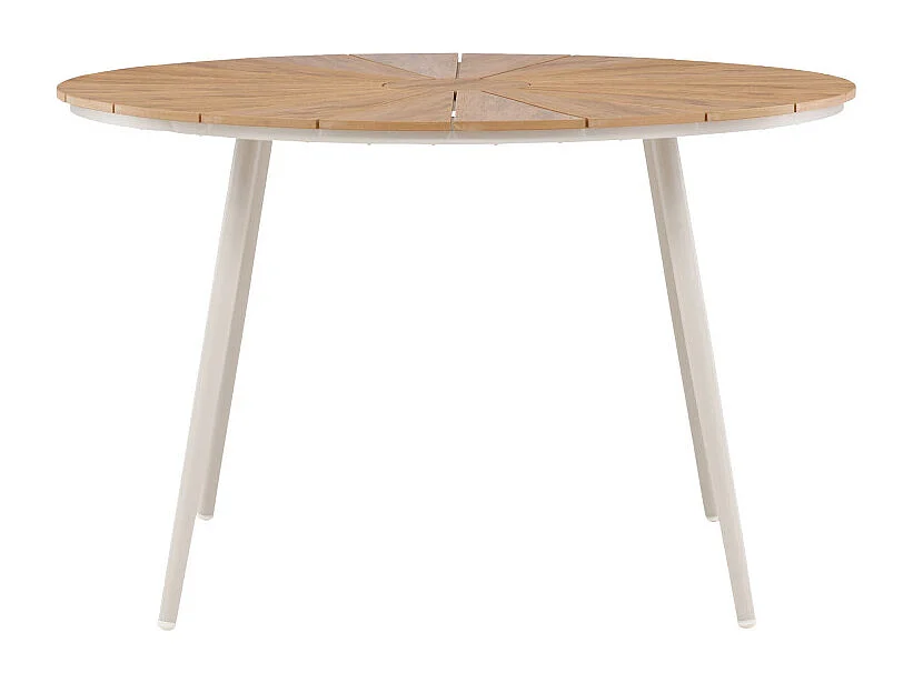 Table de Jardin Design "San Vito" 120cm Beige & Naturel