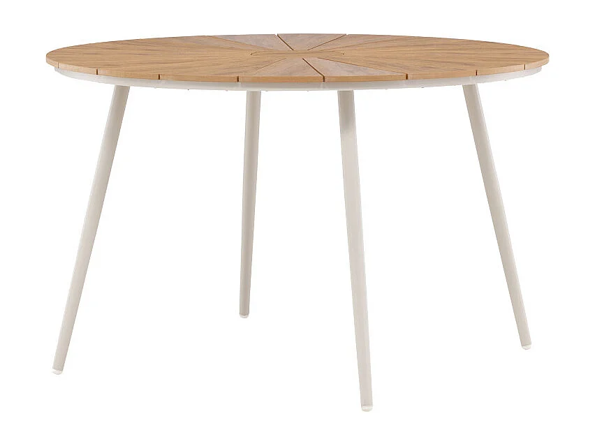 Table de Jardin Design "San Vito" 120cm Beige & Naturel