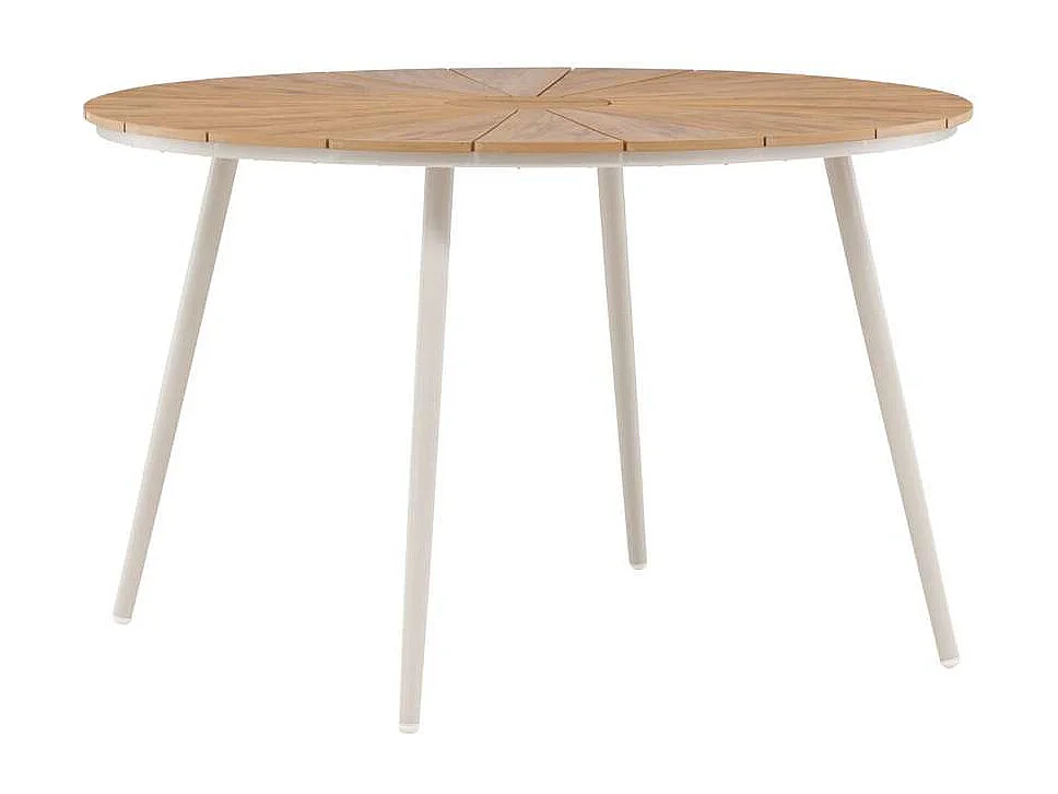 Table de Jardin Design "San Vito" 120cm Beige & Naturel