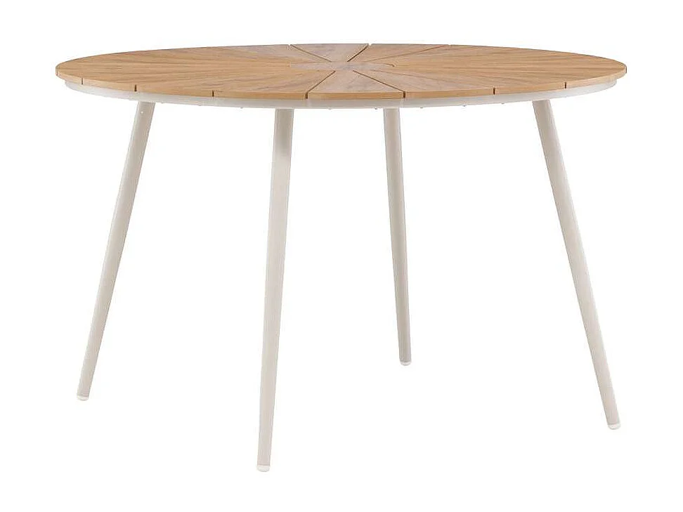 Table de Jardin Design "San Vito" 120cm Beige & Naturel