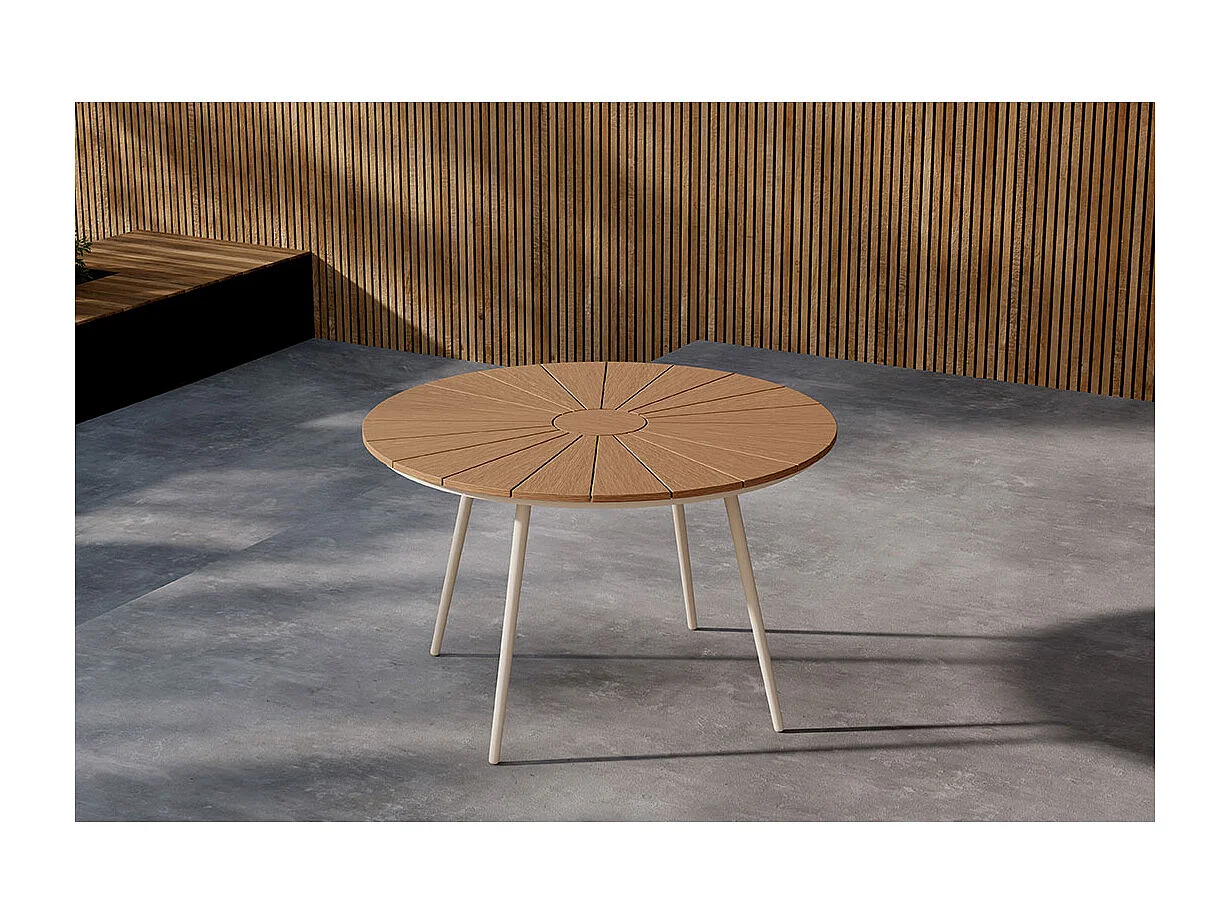 San Vito Gartentisch Ø120cm beige.