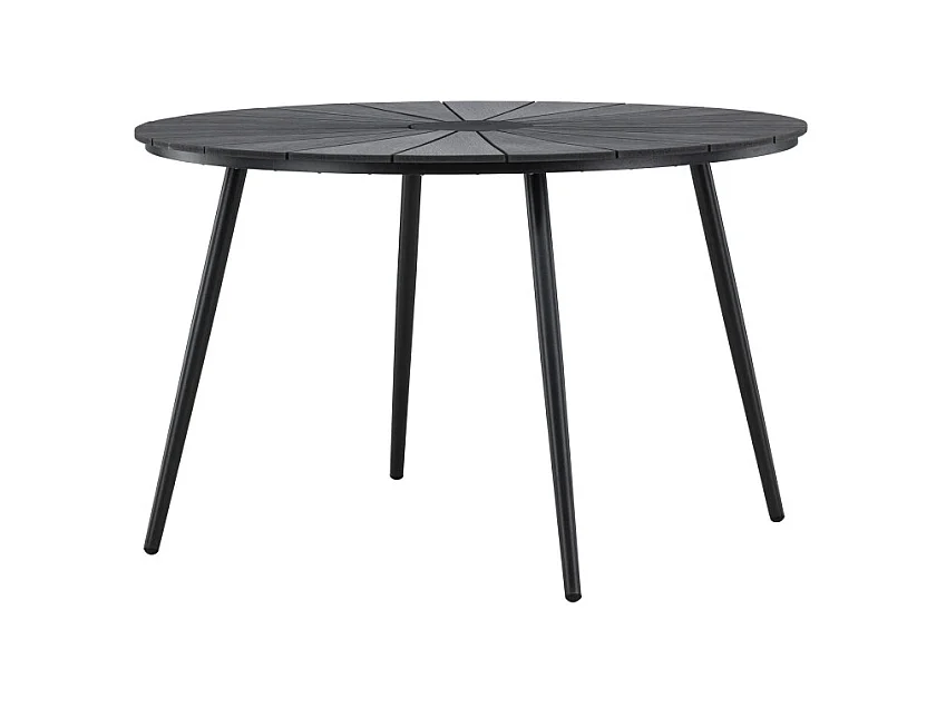 Table de Jardin Design "San Vito" 120cm Noir