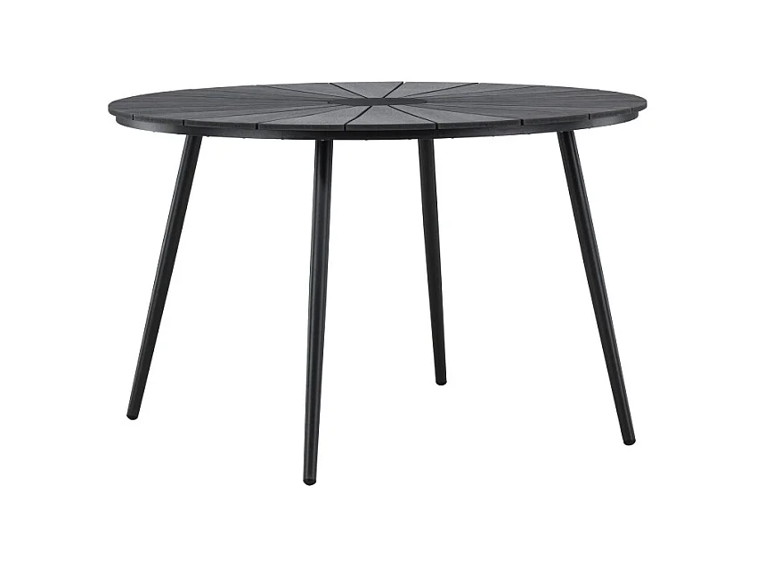 Table de Jardin Design "San Vito" 120cm Noir