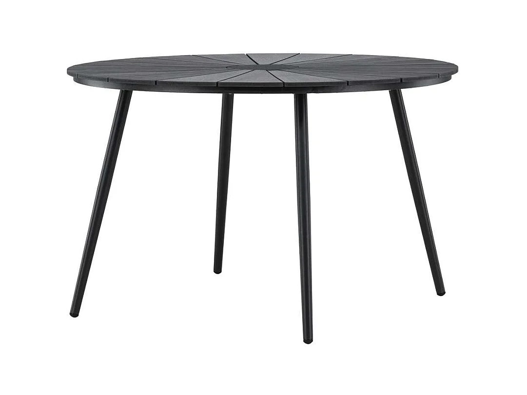 Table de Jardin Design "San Vito" 120cm Noir