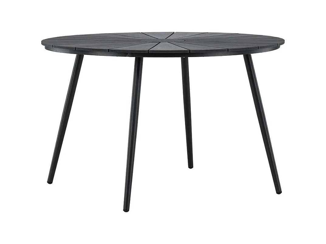 Table de Jardin Design "San Vito" 120cm Noir