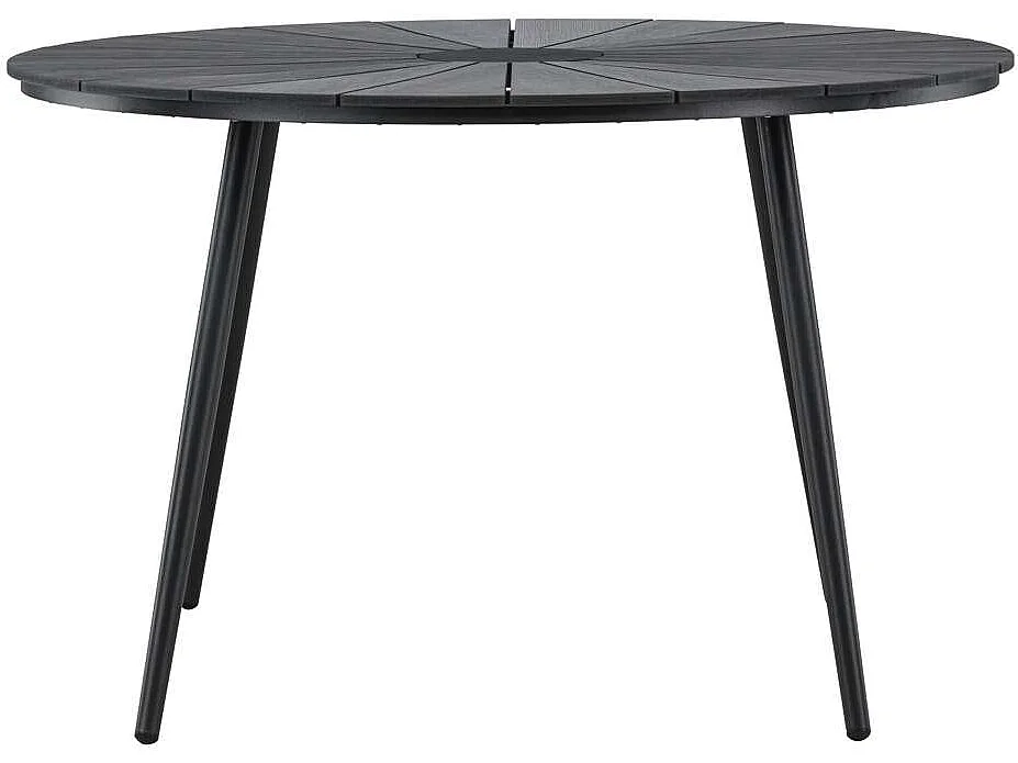 Table de Jardin Design "San Vito" 120cm Noir