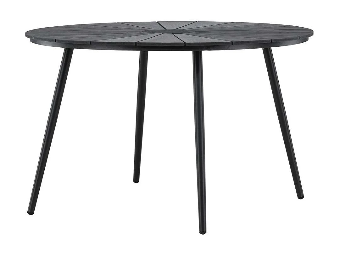 Table de Jardin Design "San Vito" 120cm Noir