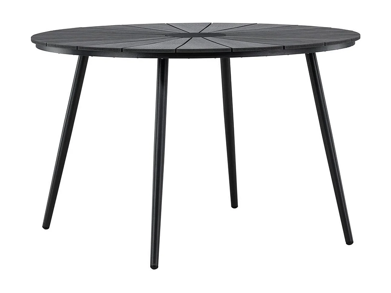 Table de Jardin Design "San Vito" 120cm Noir