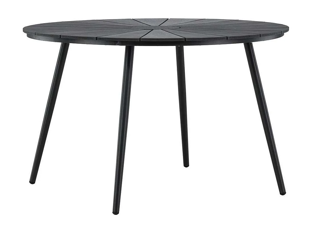 Table de Jardin Design "San Vito" 120cm Noir