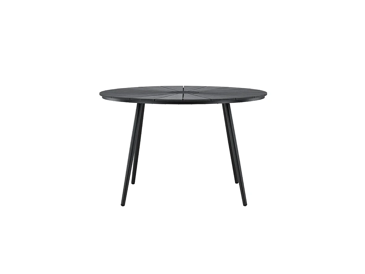 Table de Jardin Design "San Vito" 120cm Noir