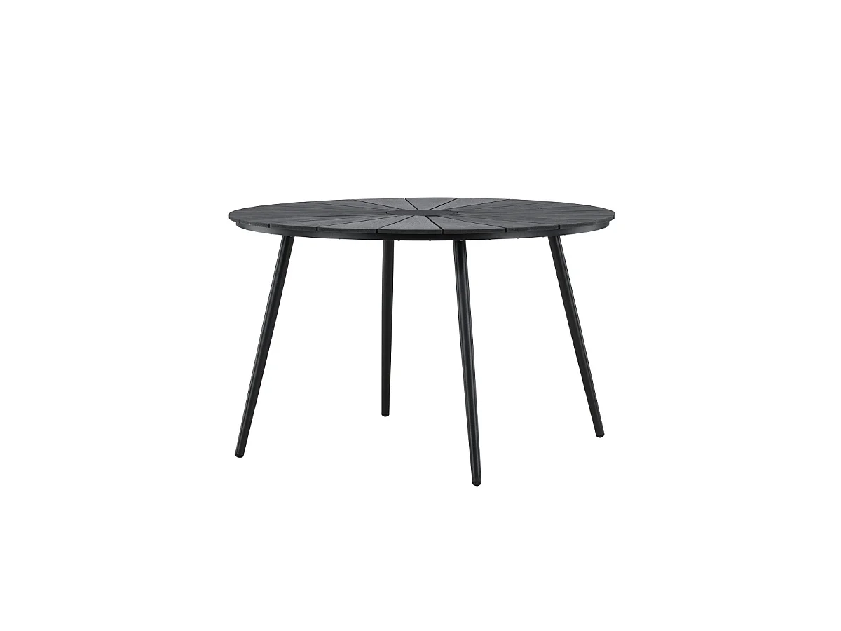 Table de Jardin Design "San Vito" 120cm Noir