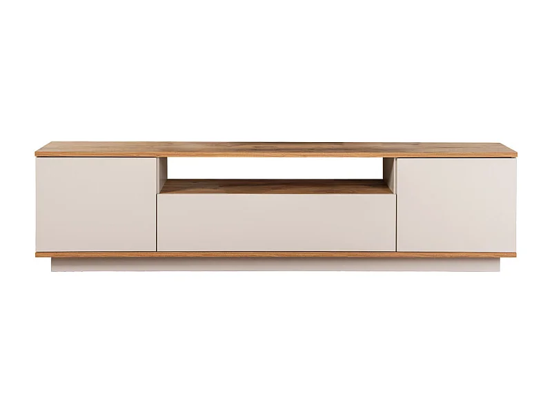 Fritz - Meuble TV 3 portes en bois L180cm - Beige