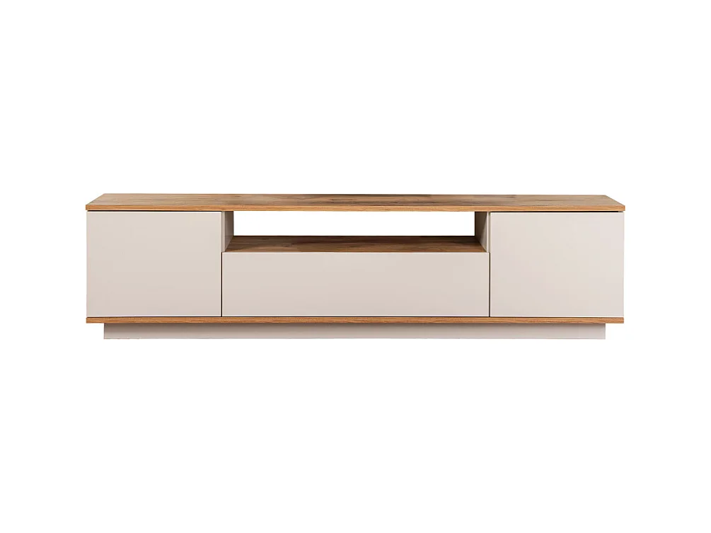 Fritz - Meuble TV 3 portes en bois L180cm - Beige