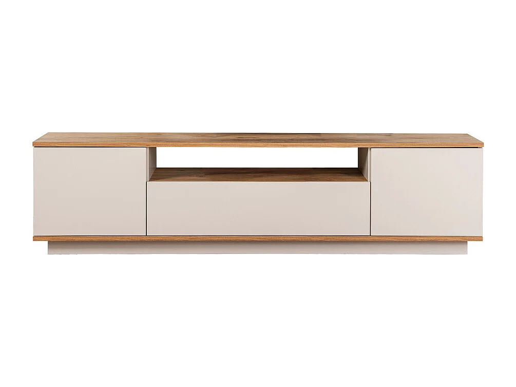 Fritz - Meuble TV 3 portes en bois L180cm - Beige