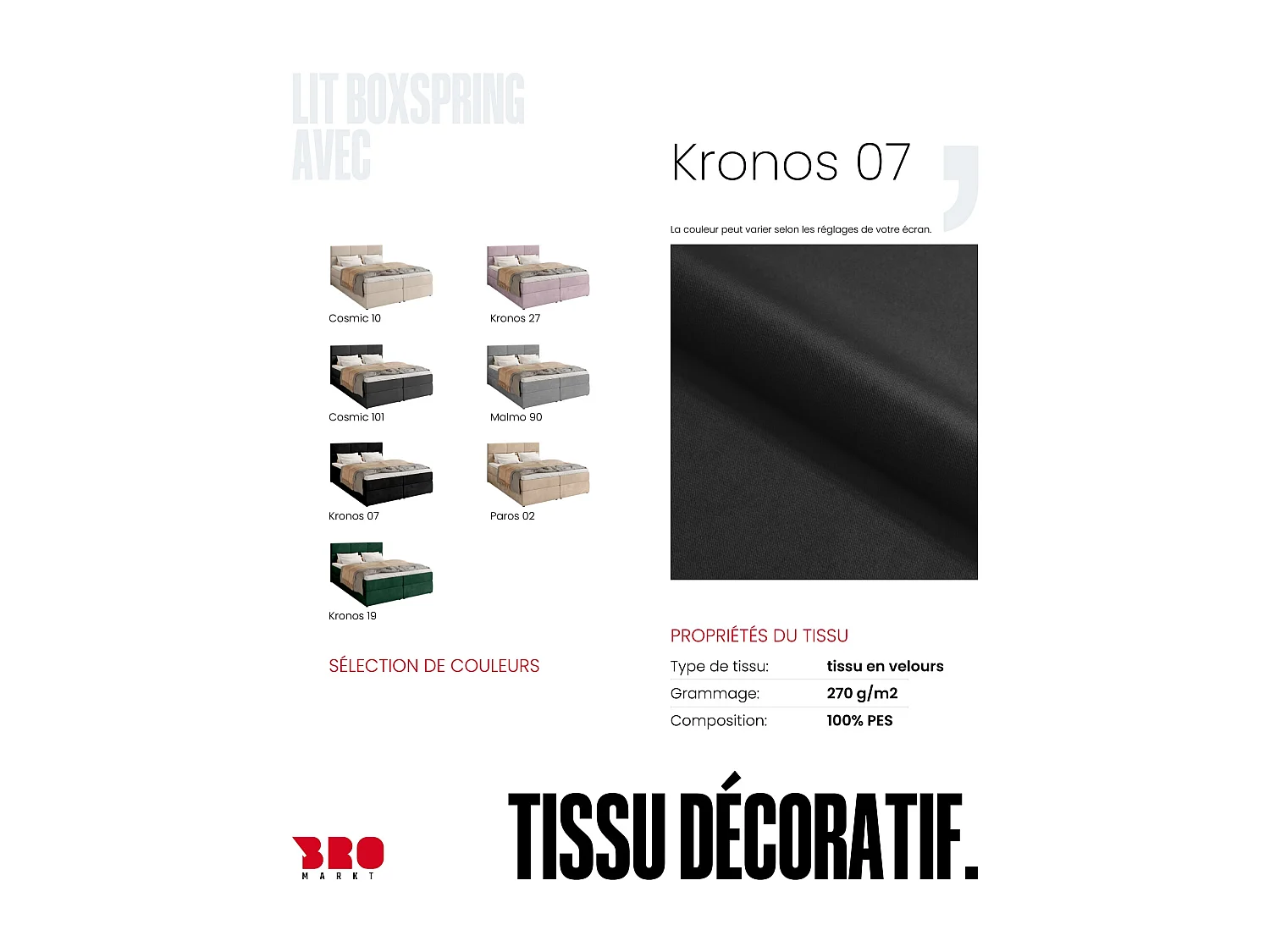 Lit boxspring avec rangement BOSTON - matelas - surmatelas - noir - 140x200 cm