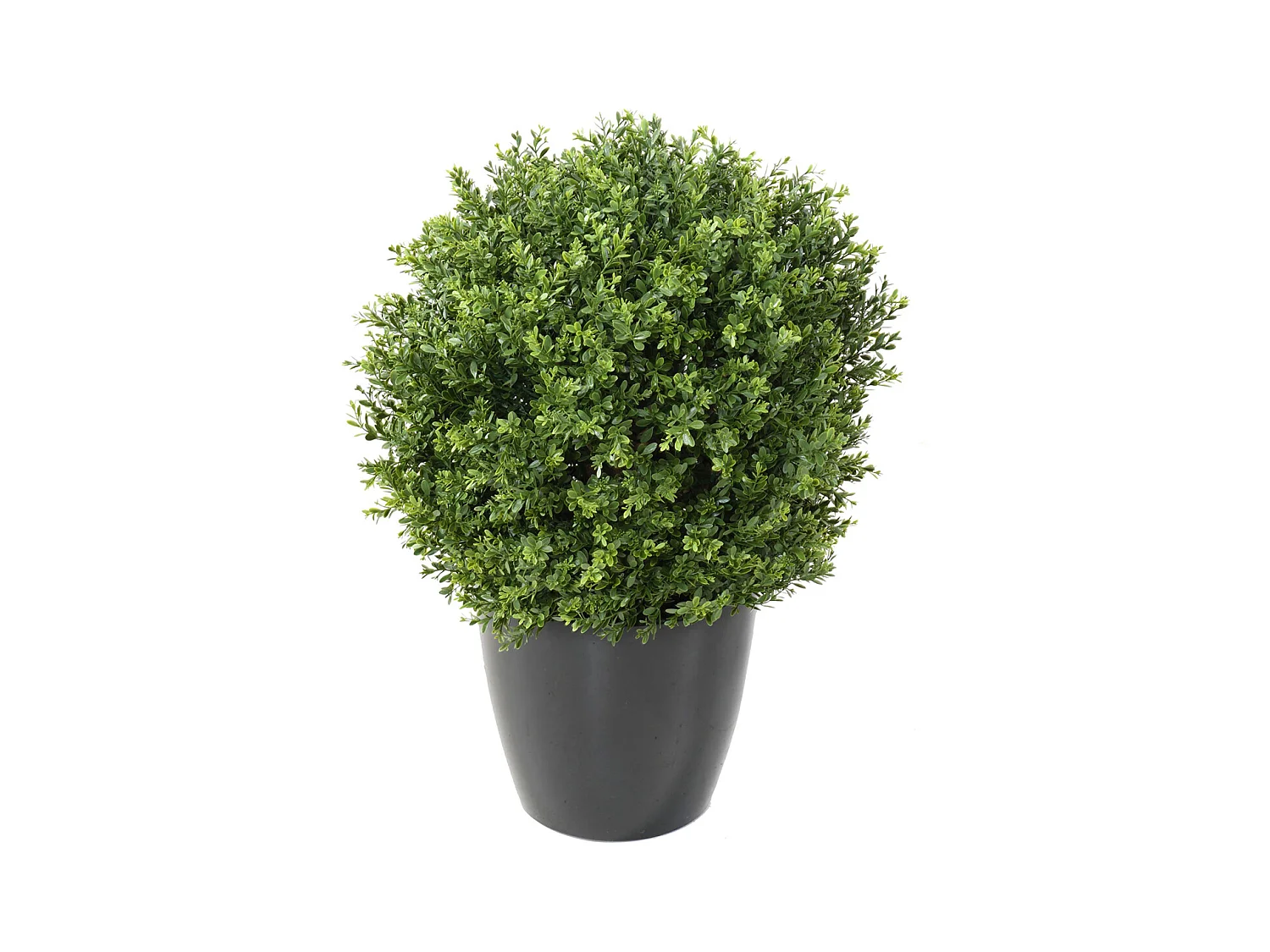 Plante artificielle haute gamme Spécial extérieur / Buis boule UV artificiel, coloris vert - Dim : H.65 x D.50 cm
