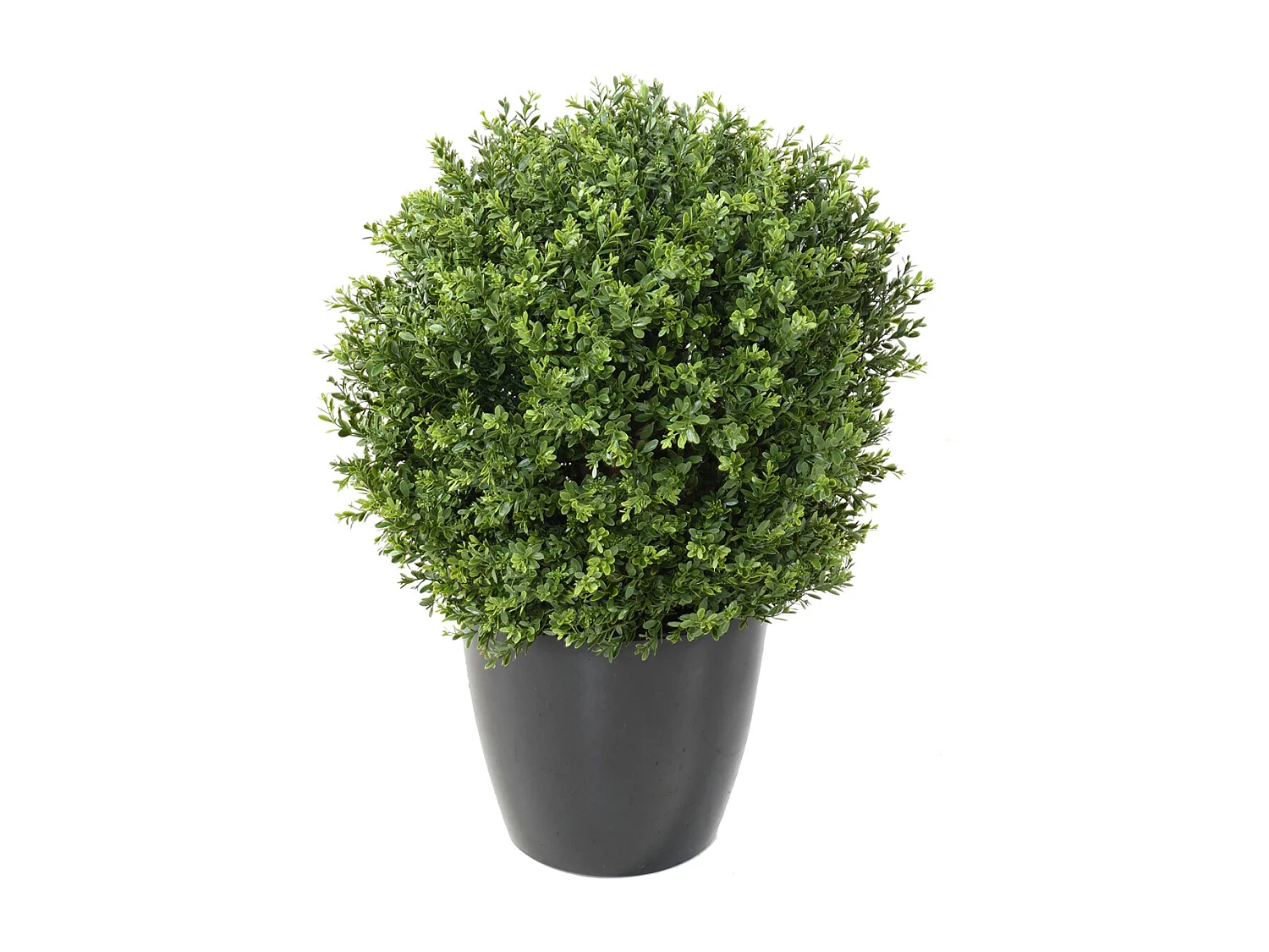 Plante artificielle haute gamme Spécial extérieur / Buis boule UV artificiel, coloris vert - Dim : H.65 x D.50 cm