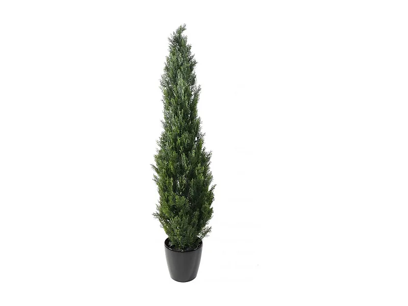 Plante artificielle haute gamme Spécial extérieur / Cyprès Artificiel Mini Vert - Dim : 210 x 50 cm
