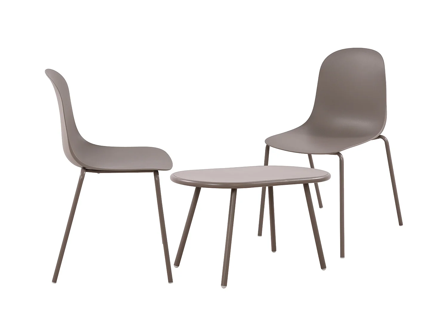 Ensemble de jardin - Table + 2 Chaises - Veldin