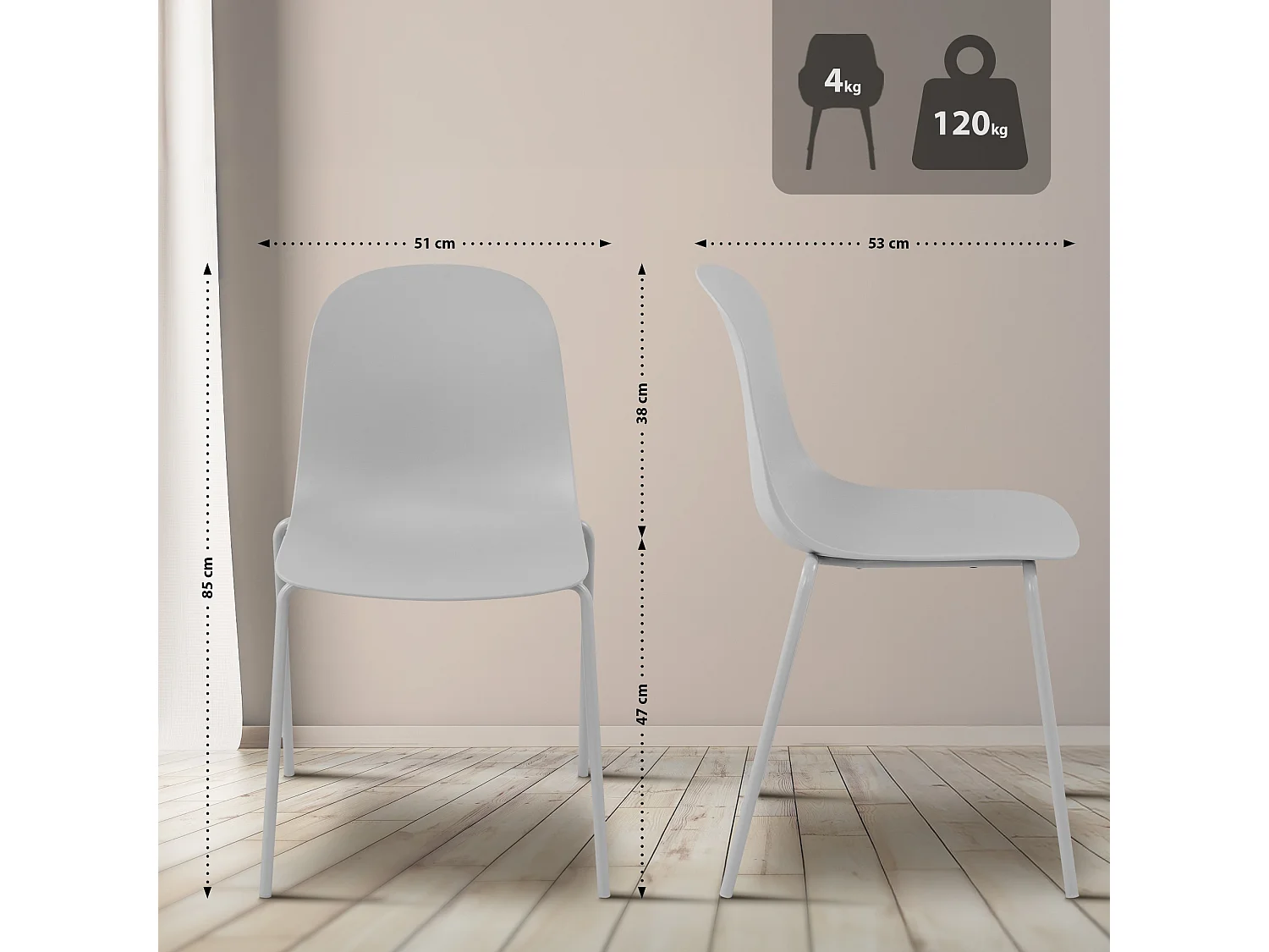 Ensemble de jardin - Table + 2 Chaises - Veldin