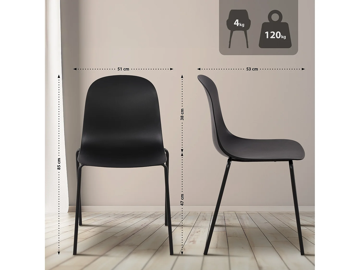 Ensemble de jardin - Table + 2 Chaises - Veldin